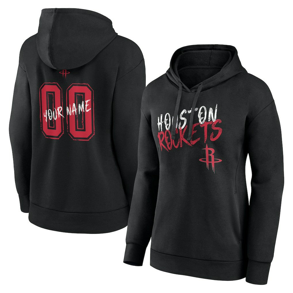 Black Houston Rockets Women's Hustle Custom Pullover Hoodie sale | NBA