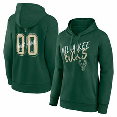 Hunter Green Milwaukee Bucks Women's Hustle Custom Pullover Hoodie | NBA