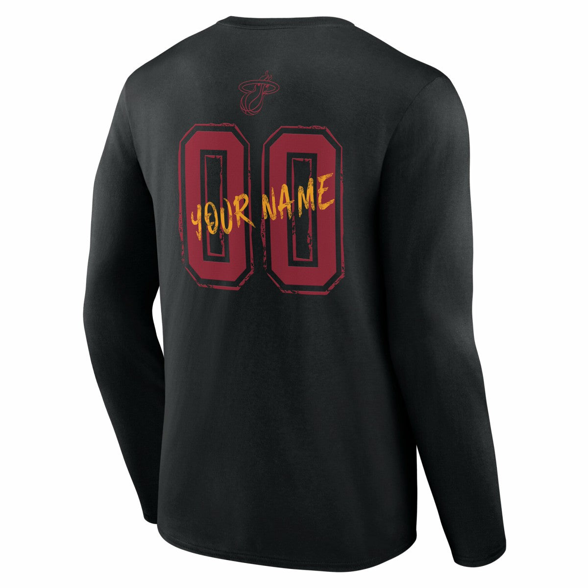 Black Miami Heat Hustle Custom Long Sleeve T-Shirt | NBA