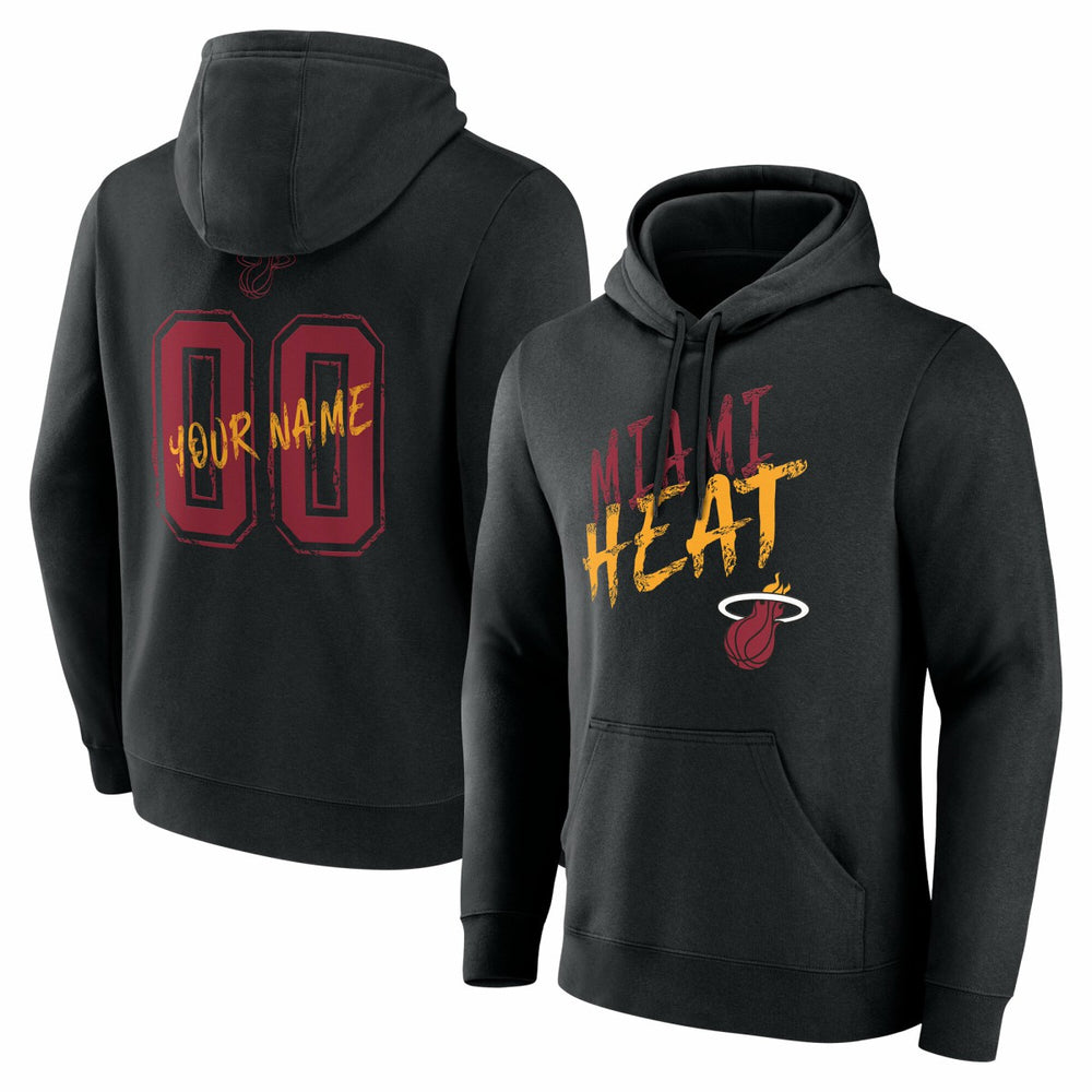 Black Miami Heat Hustle Custom Pullover Hoodie | NBA