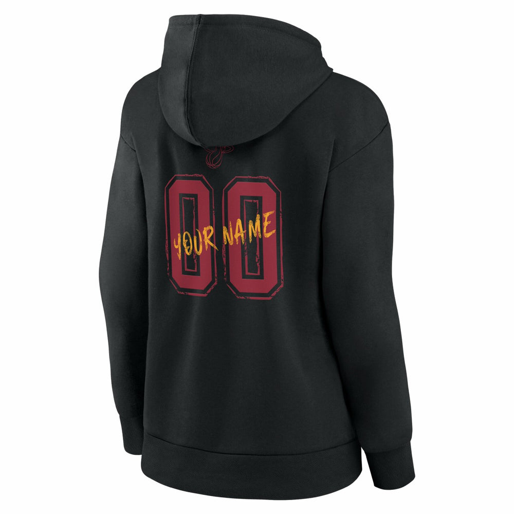 Black Miami Heat Women's Hustle Custom Pullover Hoodie | NBA