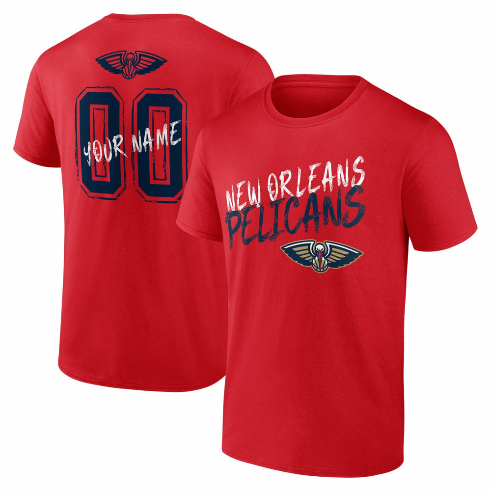 Red New Orleans Pelicans Hustle Custom T-Shirt | NBA