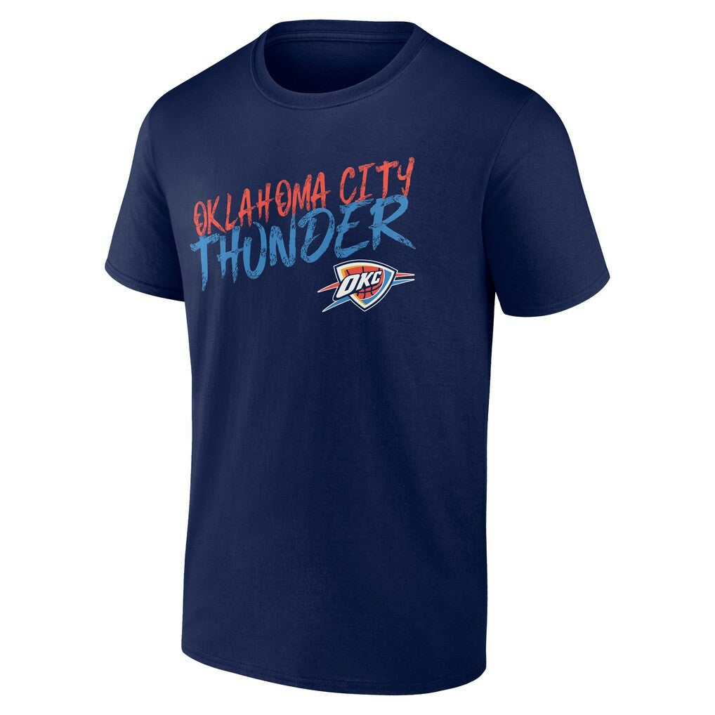 Navy Oklahoma City Thunder Hustle Custom T-Shirt | NBA