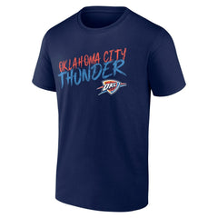 Navy Oklahoma City Thunder Hustle Custom T-Shirt | NBA