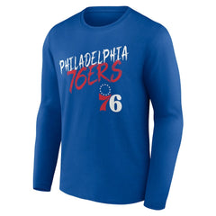 Royal Philadelphia 76ers Hustle Custom Long Sleeve T-Shirt | NBA
