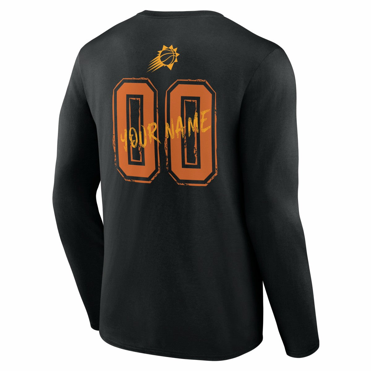 Black Phoenix Suns Hustle Custom Long Sleeve T-Shirt | NBA