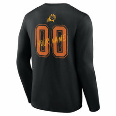 Black Phoenix Suns Hustle Custom Long Sleeve T-Shirt | NBA