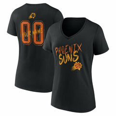 Black Phoenix Suns Women's Hustle Custom V-Neck T-Shirt | NBA