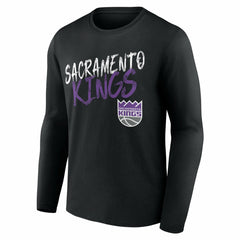 Black Sacramento Kings Hustle Custom Long Sleeve T-Shirt | NBA