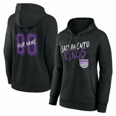 Black Sacramento Kings Women's Hustle Custom Pullover Hoodie | NBA