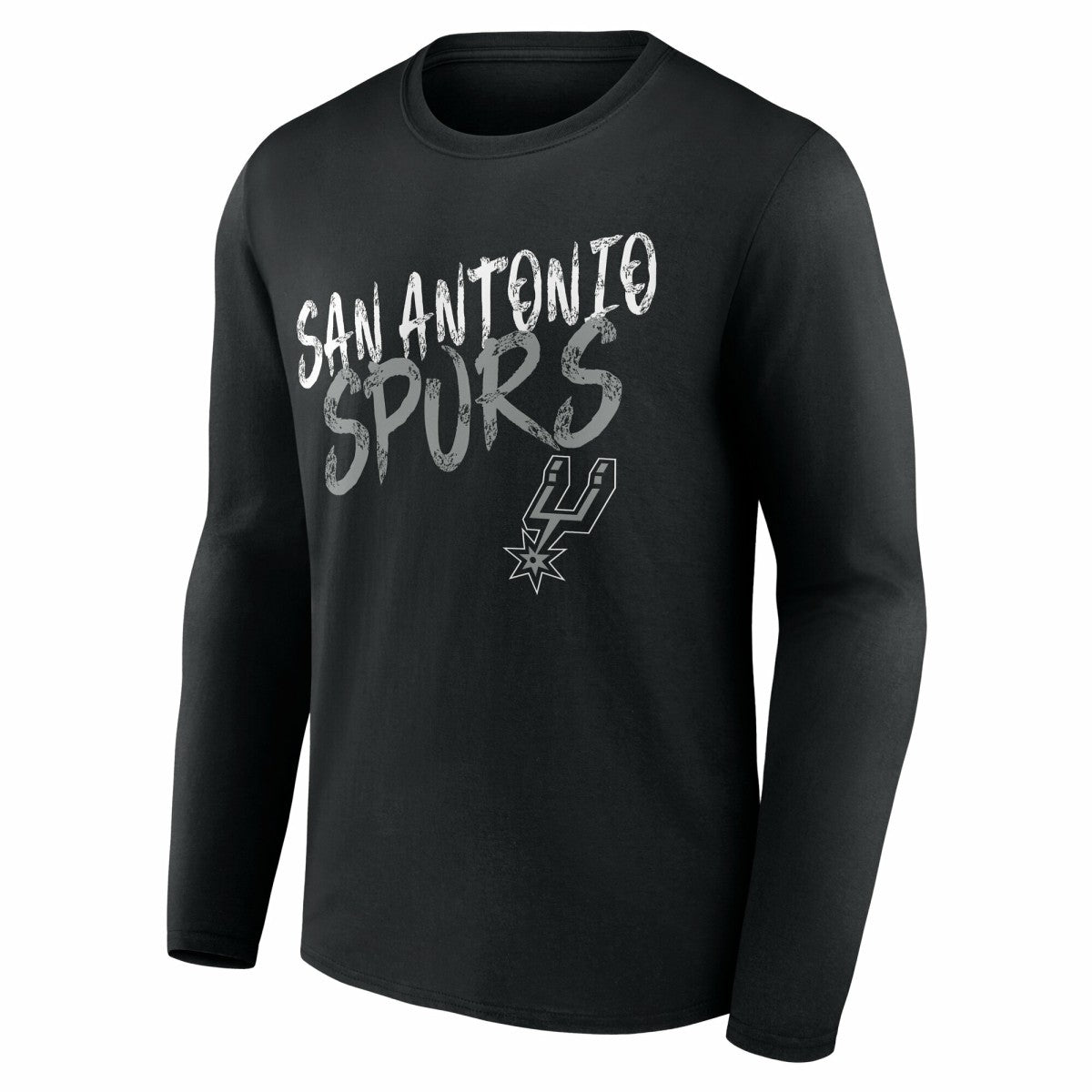 Black San Antonio Spurs Hustle Custom Long Sleeve T-Shirt | NBA