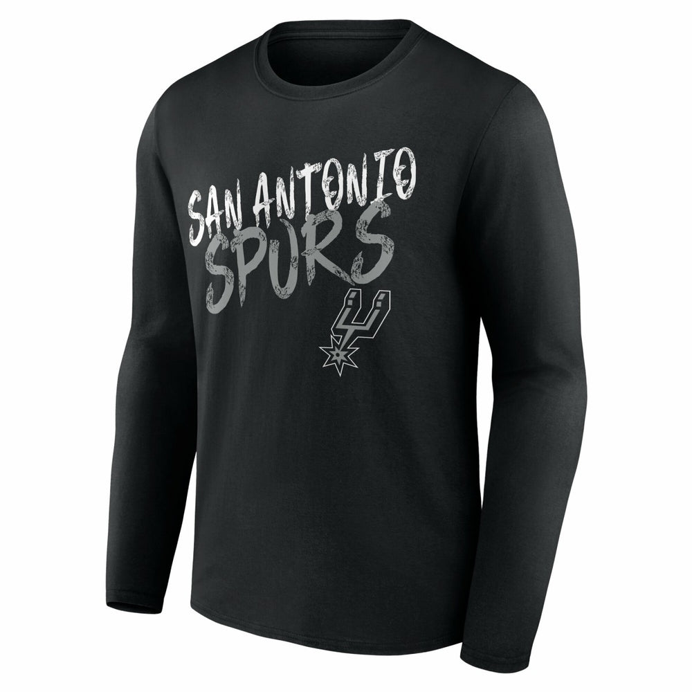 Black San Antonio Spurs Hustle Custom Long Sleeve T-Shirt | NBA