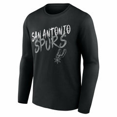 Black San Antonio Spurs Hustle Custom Long Sleeve T-Shirt | NBA