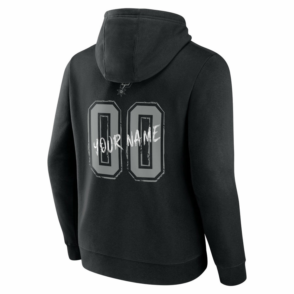 Black San Antonio Spurs Hustle Custom Pullover Hoodie | NBA