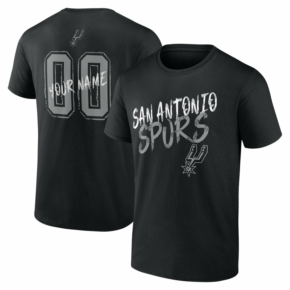 Black San Antonio Spurs Hustle Custom T-Shirt | NBA