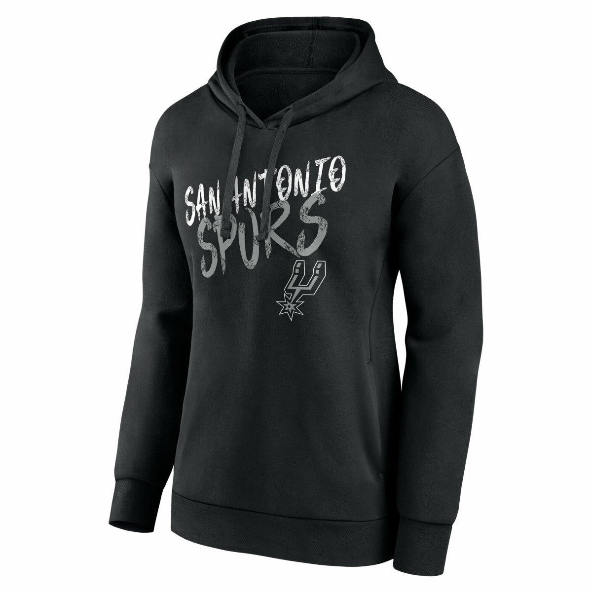 Black San Antonio Spurs Women's Hustle Custom Pullover Hoodie | NBA