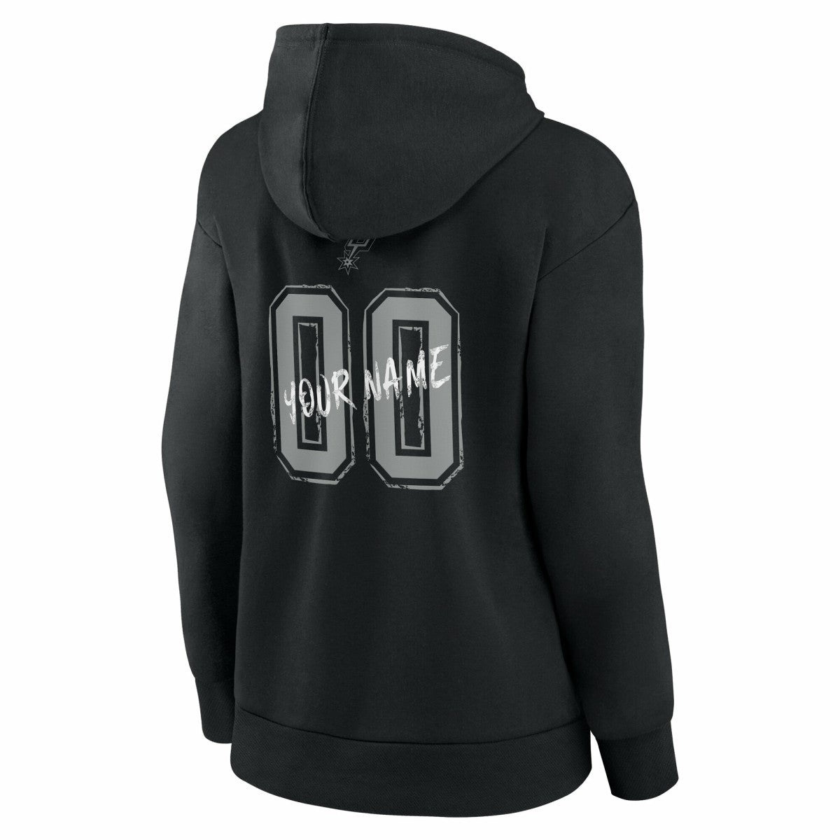 Black San Antonio Spurs Women's Hustle Custom Pullover Hoodie | NBA
