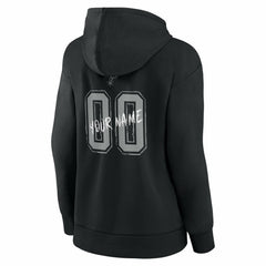 Black San Antonio Spurs Women's Hustle Custom Pullover Hoodie | NBA