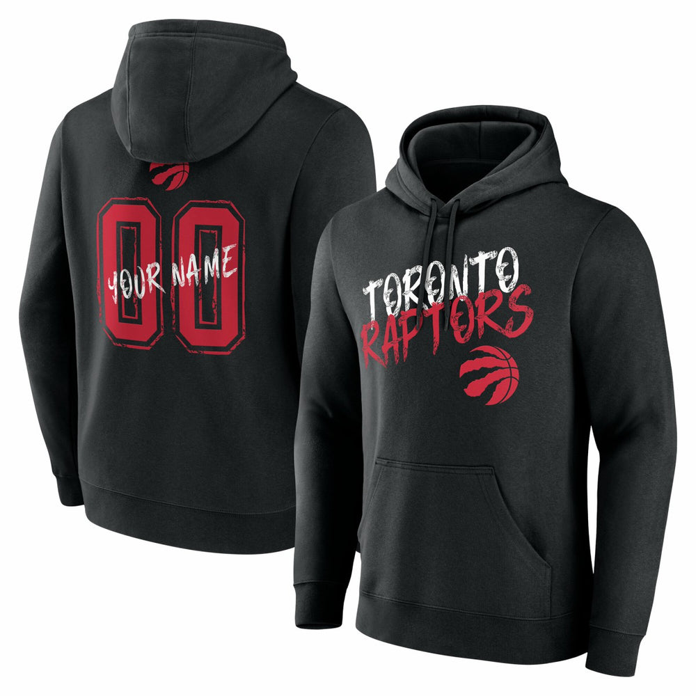 Black Toronto Raptors Hustle Custom Pullover Hoodie | NBA