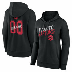 Black Toronto Raptors Women's Hustle Custom Pullover Hoodie | NBA