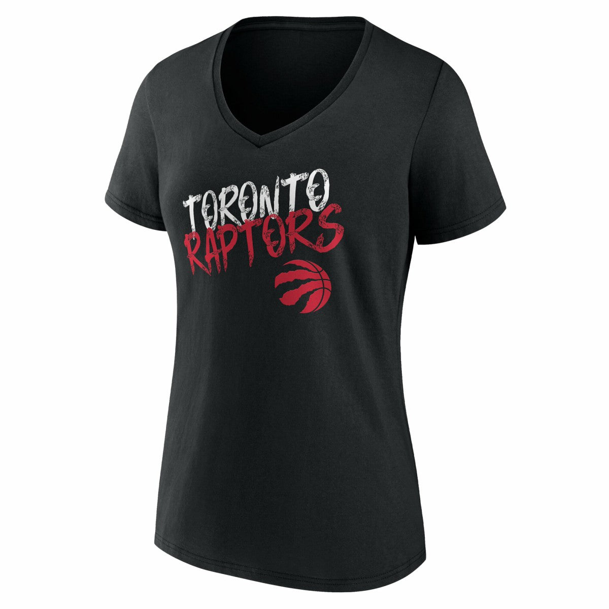 Black Toronto Raptors Women's Hustle Custom V-Neck T-Shirt | NBA