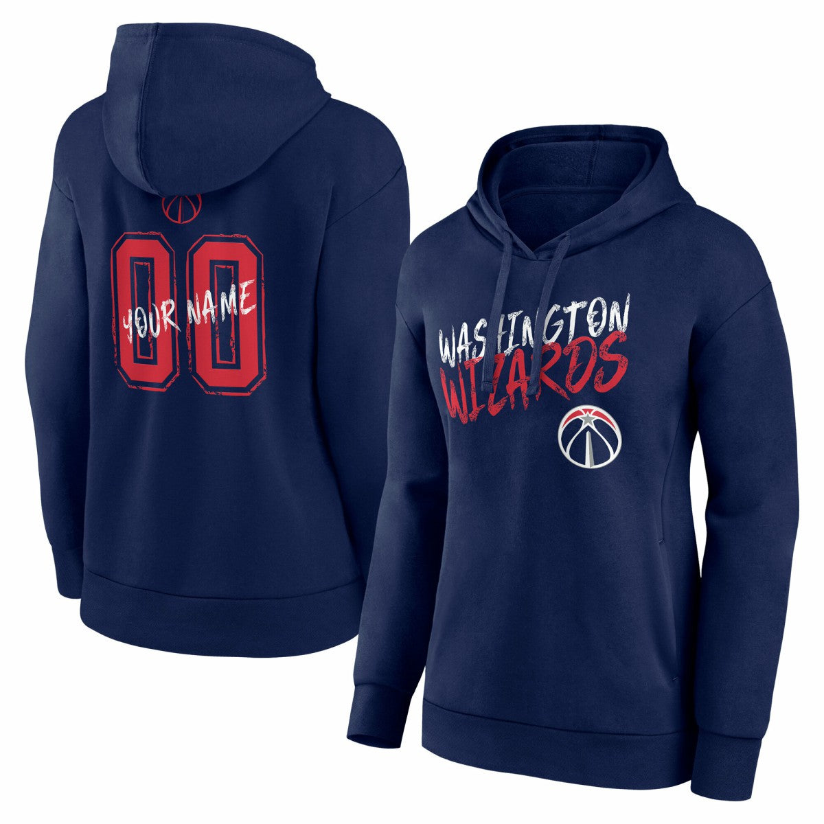 Navy Washington Wizards Women's Hustle Custom Pullover Hoodie | NBA