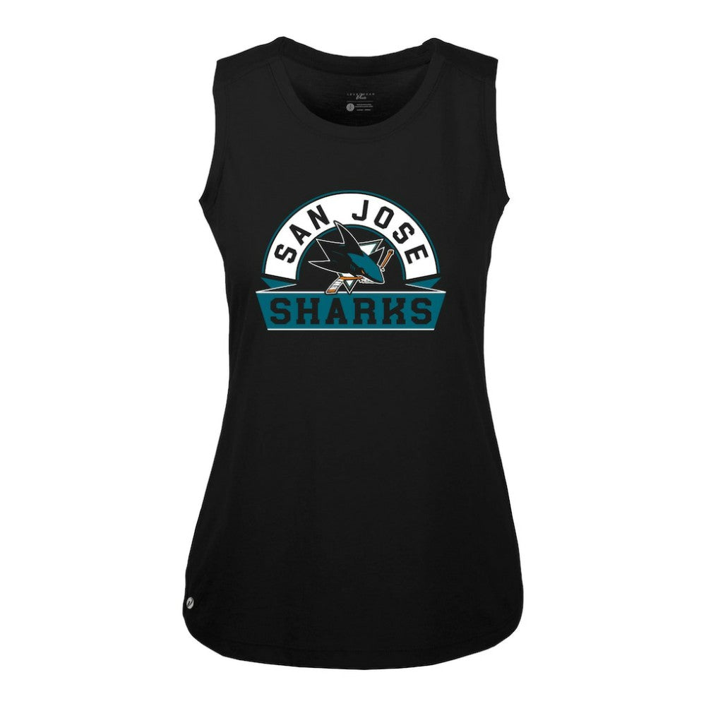 San Jose Sharks Levelwear Women's Macy Banner Arch Tank Top -  NHL Tank Top