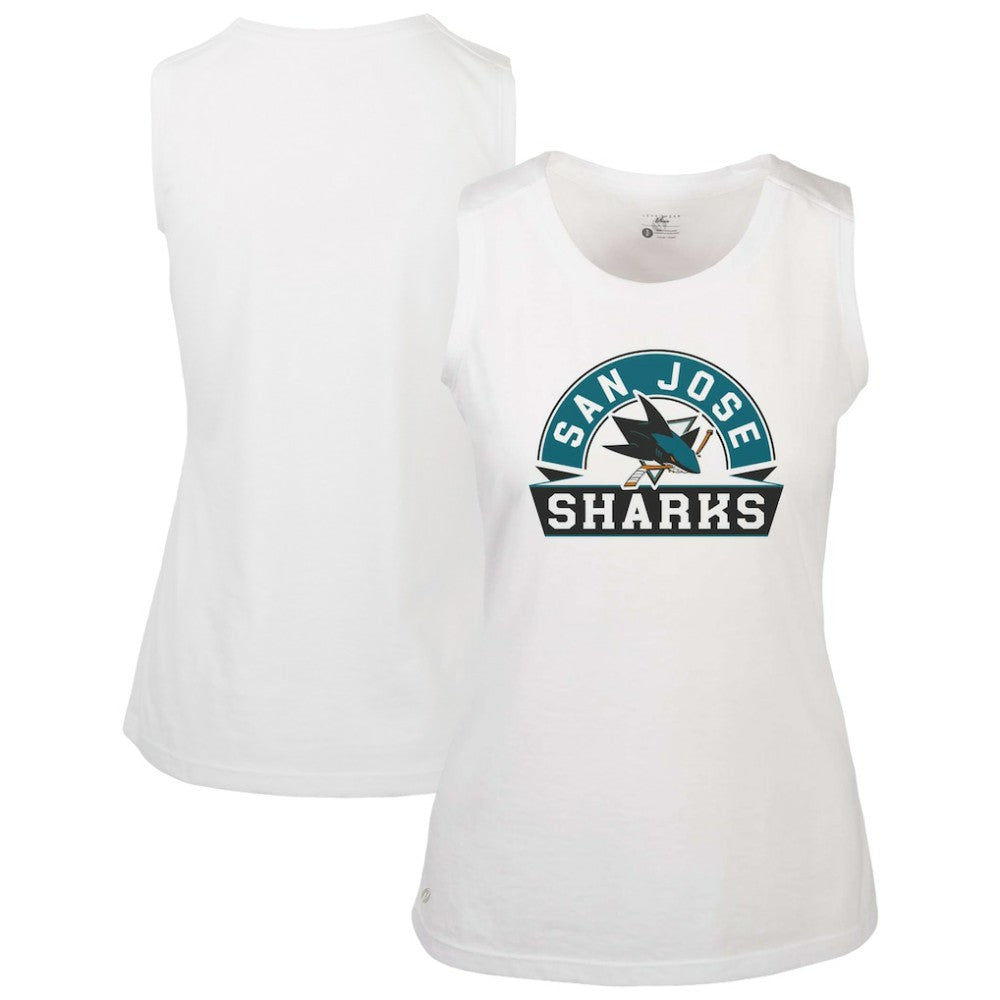 San Jose Sharks Levelwear Women's Macy Banner Arch Tank Top -  NHL Tank Top