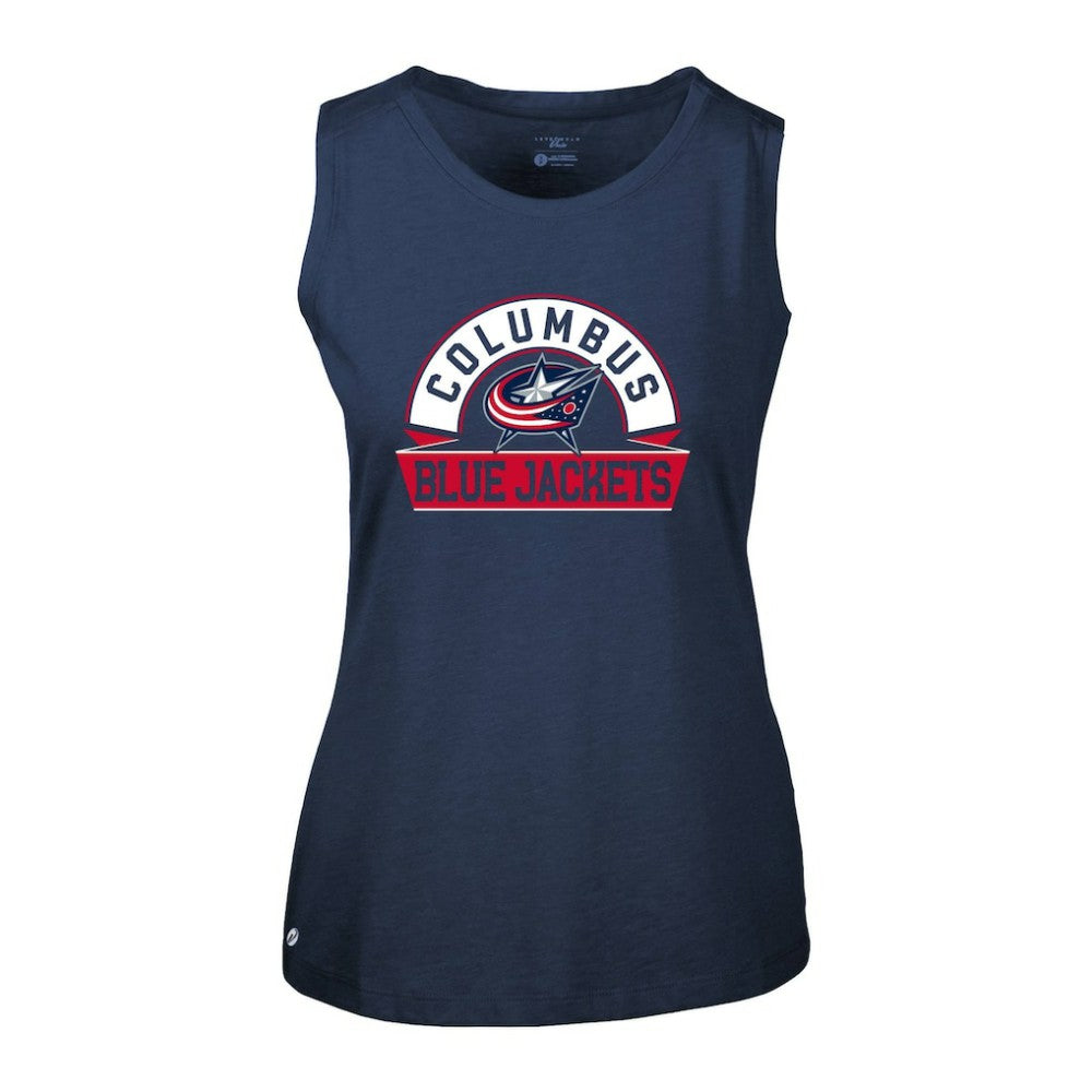 Columbus Blue Jackets Levelwear Women's Macy Banner Arch Tank Top -  NHL Tank Top