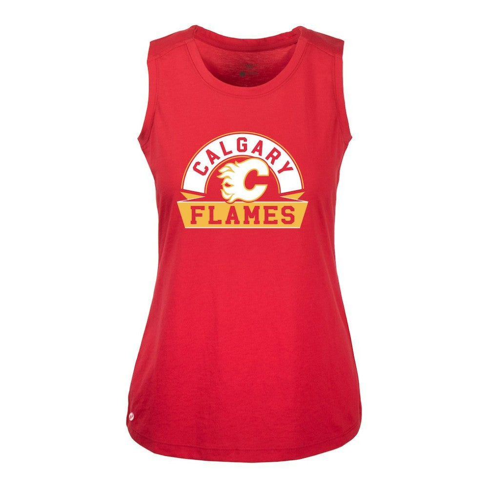 Calgary Flames Levelwear Women's Macy Banner Arch Tank Top -  NHL Tank Top