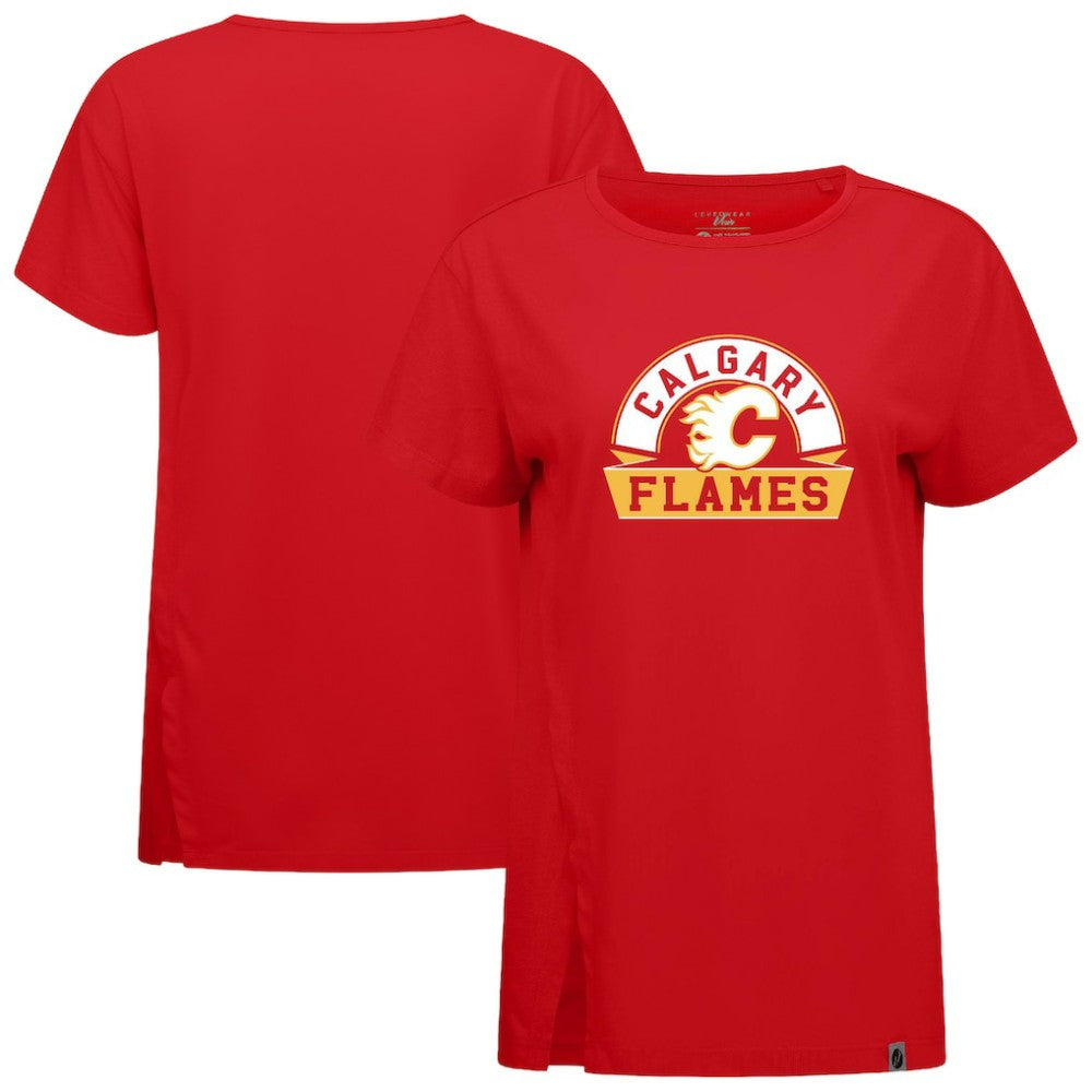 Calgary Flames Levelwear Women's Influx Banner Arch T-Shirt -  NHL T-shirts