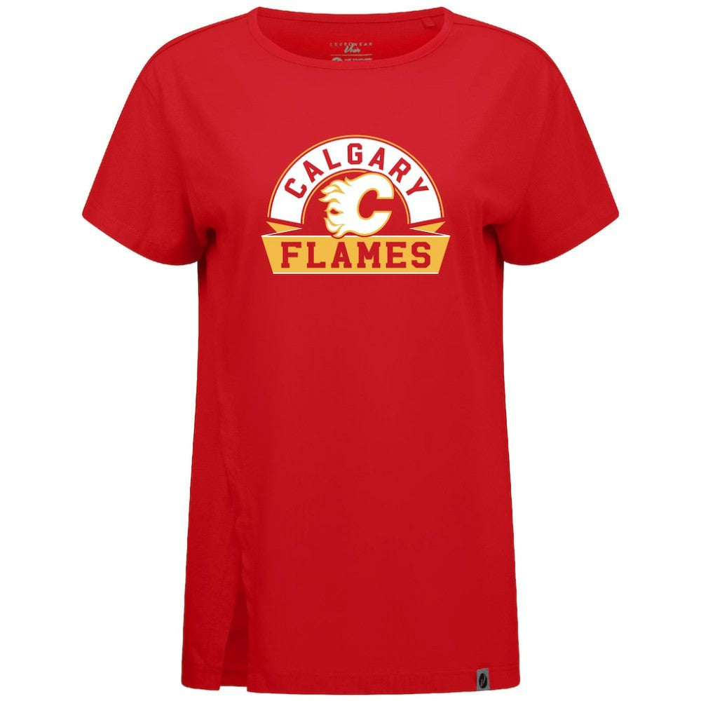 Calgary Flames Levelwear Women's Influx Banner Arch T-Shirt -  NHL T-shirts