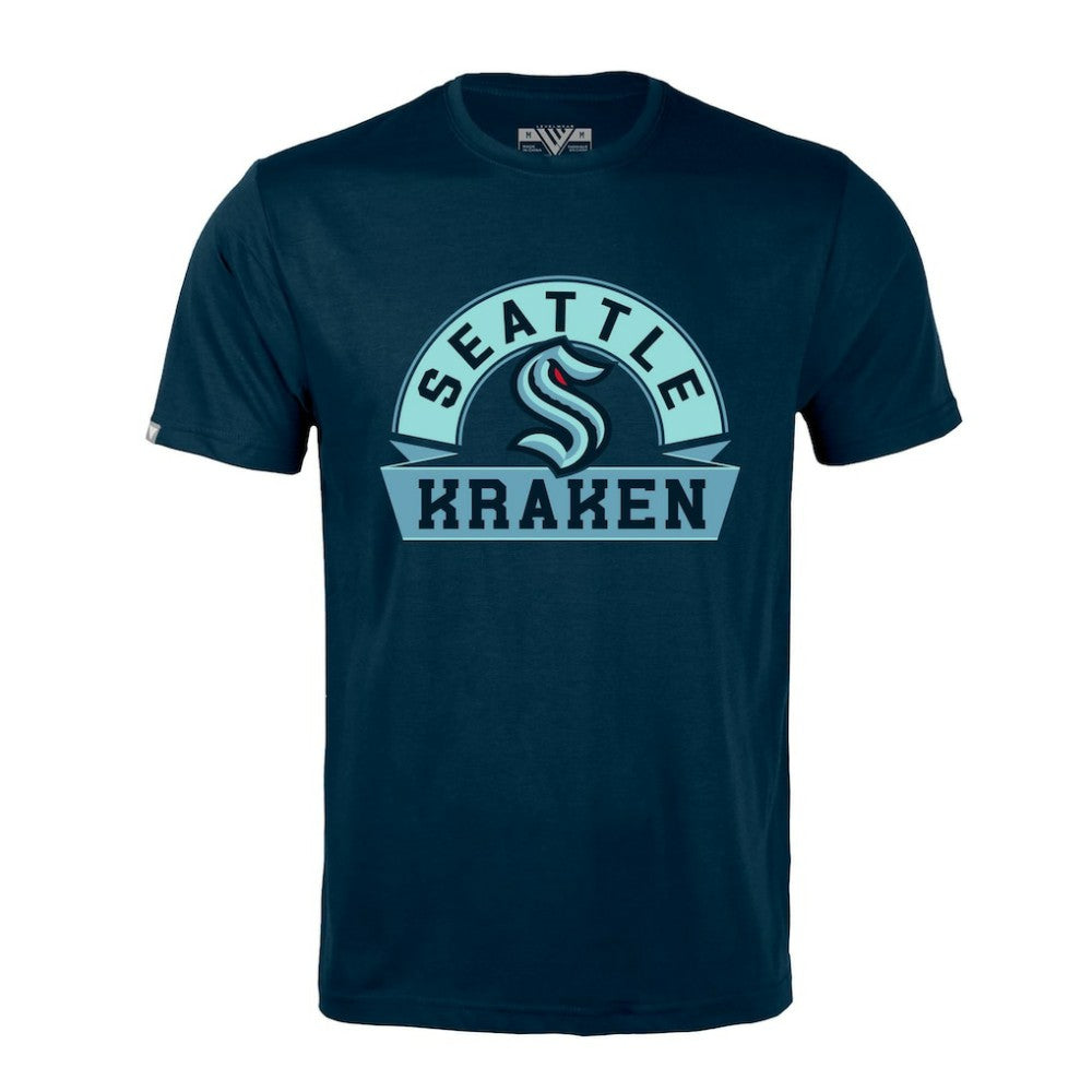 Seattle Kraken Levelwear Richmond Banner Arch T-Shirt -  NHL T-shirts