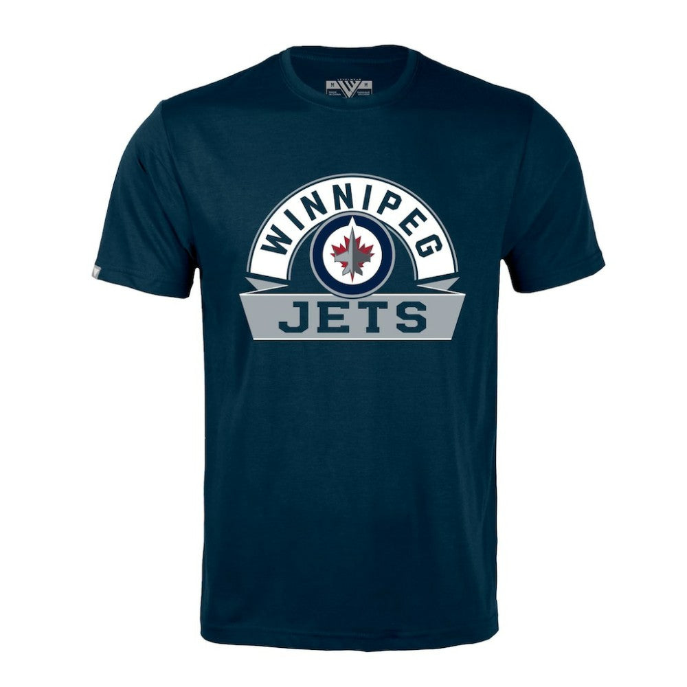 Winnipeg Jets Levelwear Richmond Banner Arch T-Shirt -  NHL T-shirts