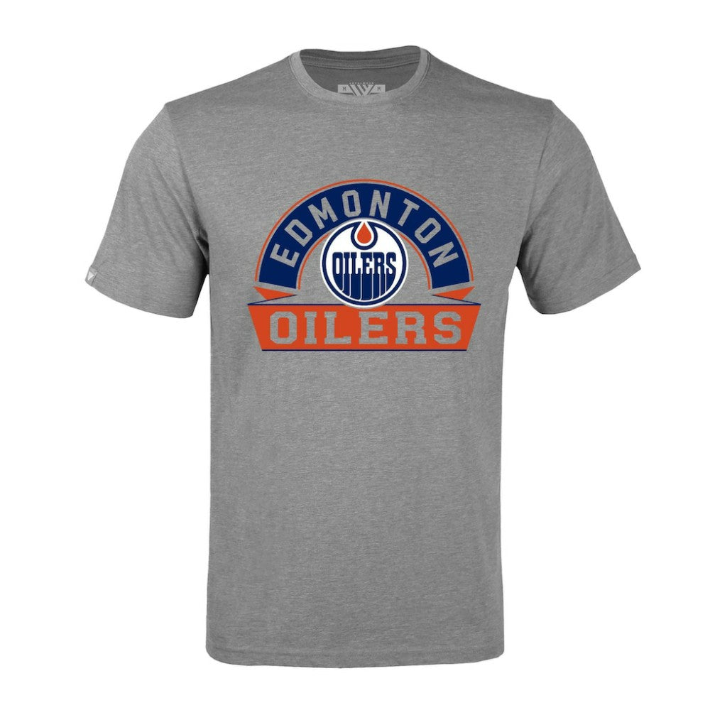 Edmonton Oilers Levelwear Richmond Banner Arch T-Shirt -  NHL T-shirts