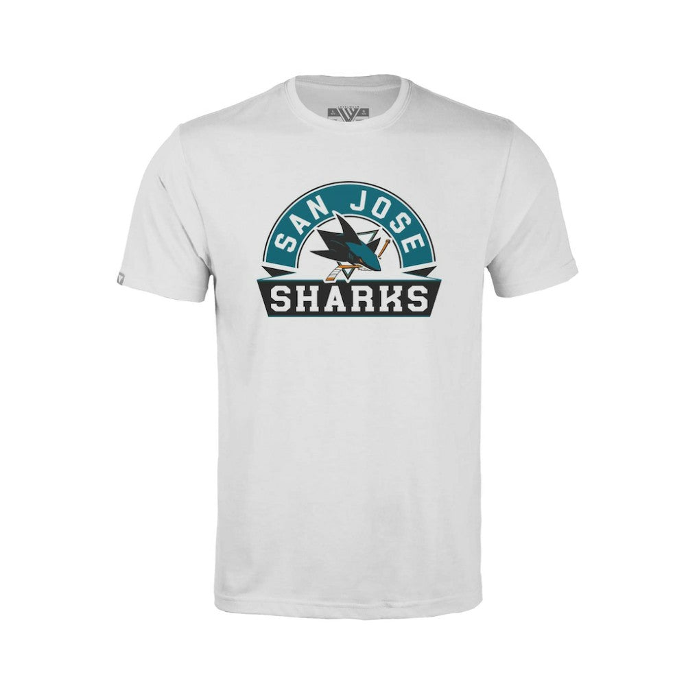 San Jose Sharks Levelwear Youth Little Richmond Banner Arch T-Shirt -  NHL T-shirts