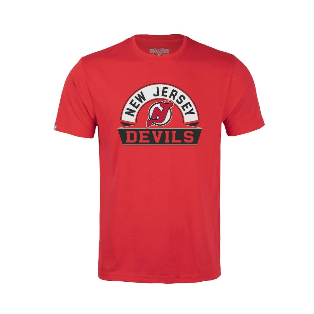 New Jersey Devils Levelwear Youth Little Richmond Banner Arch T-Shirt -  NHL T-shirts
