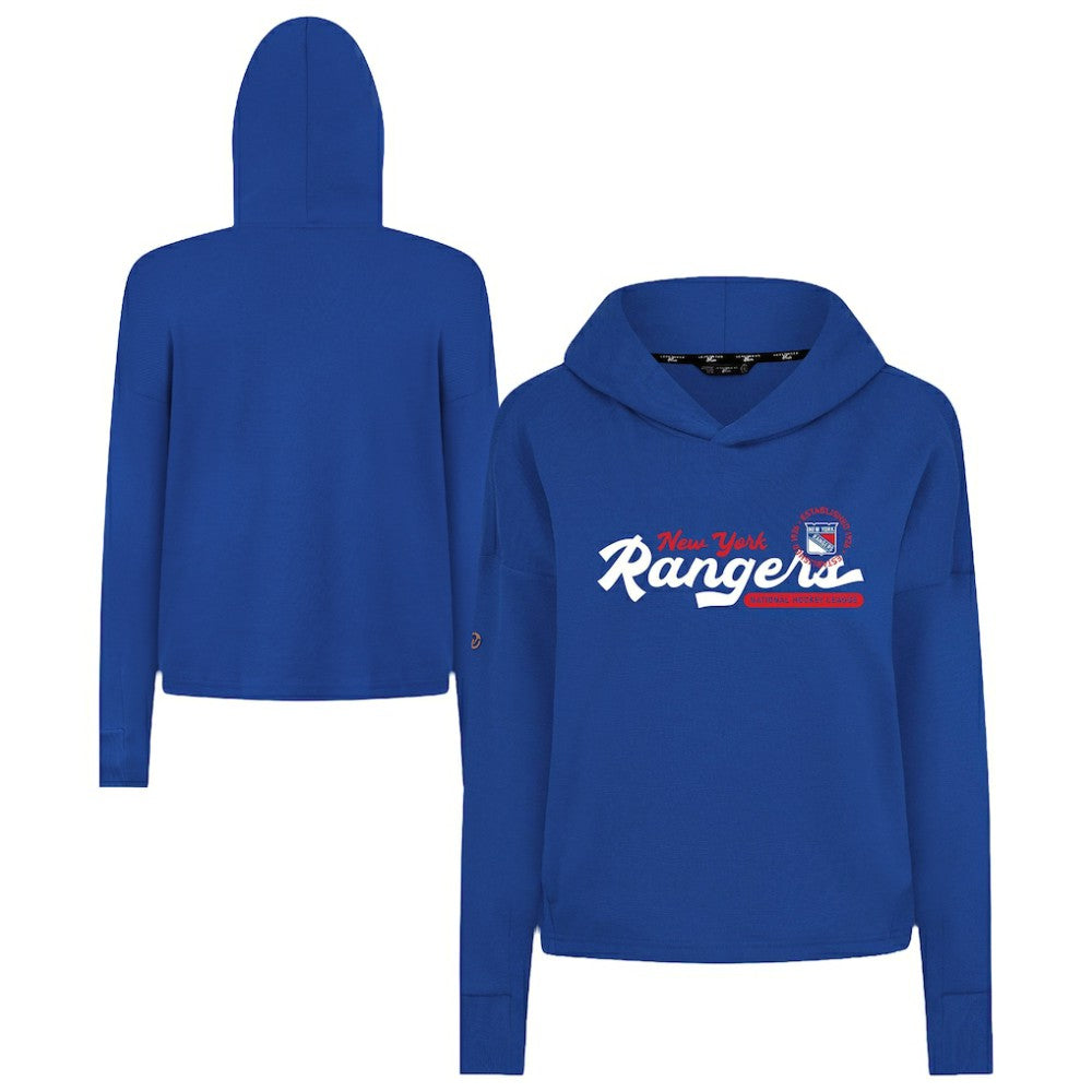 New York Rangers Levelwear Women's Sweet Monument Tri-Blend Cropped Pullover Hoodie -  NHL Hoodies