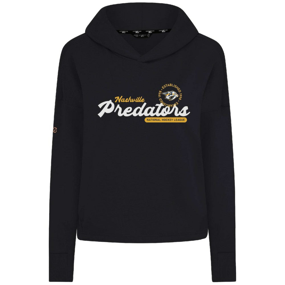 Nashville Predators Levelwear Women's Sweet Monument Tri-Blend Cropped Pullover Hoodie -  NHL Hoodies