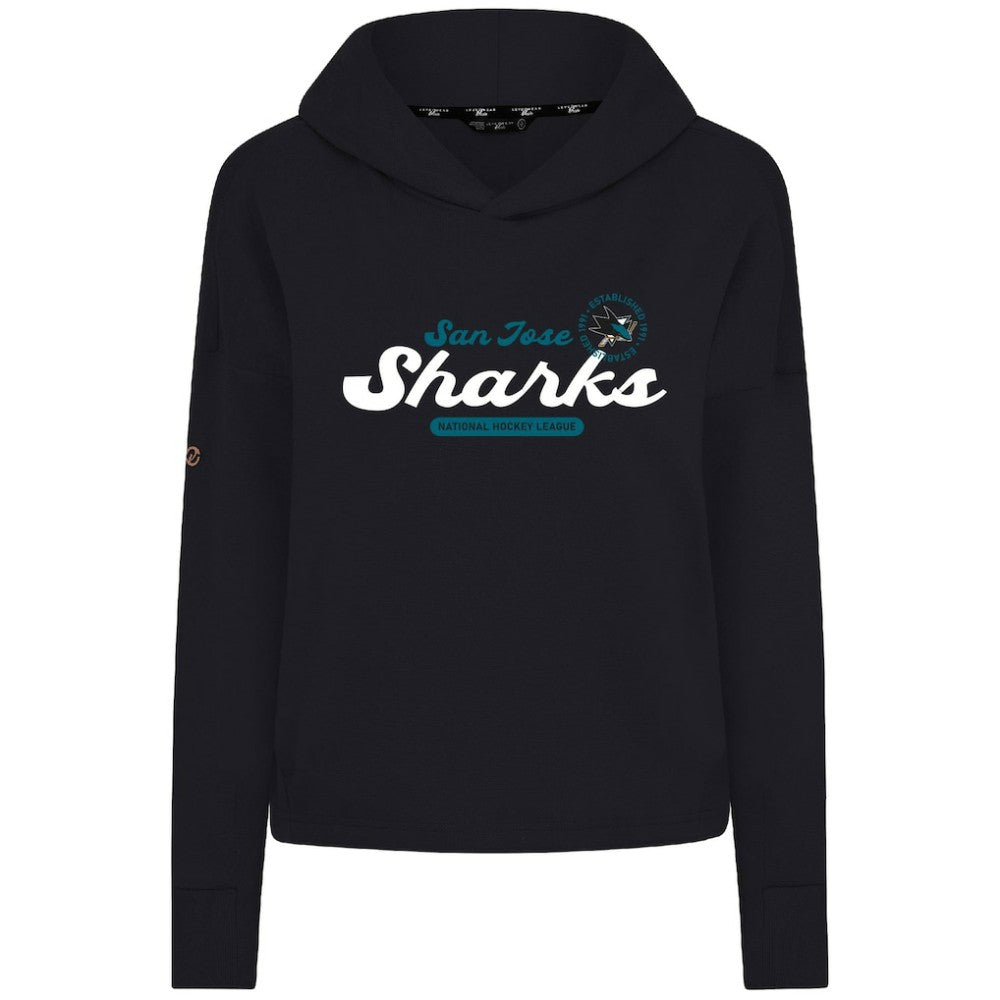 San Jose Sharks Levelwear Women's Sweet Monument Tri-Blend Cropped Pullover Hoodie -  NHL Hoodies