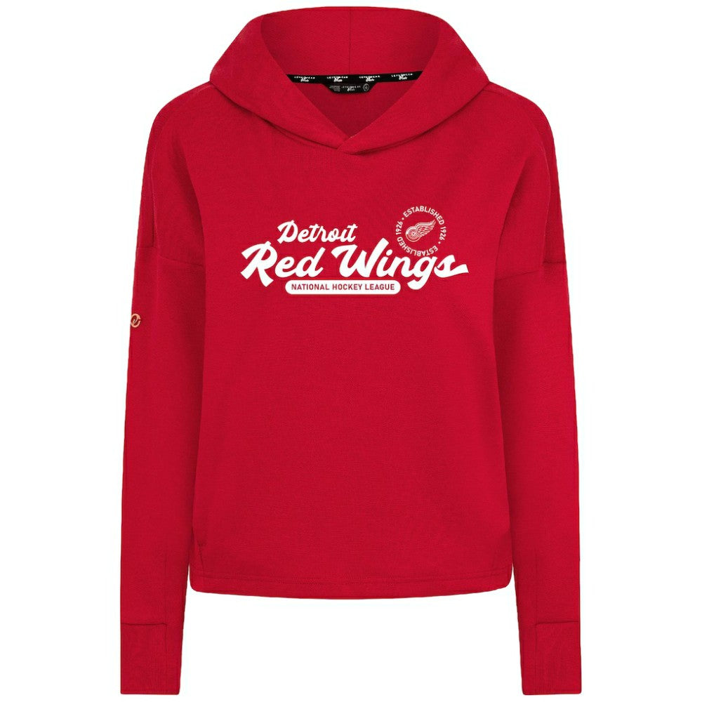 Detroit Red Wings Levelwear Women's Sweet Monument Tri-Blend Cropped Pullover Hoodie -  NHL Hoodies