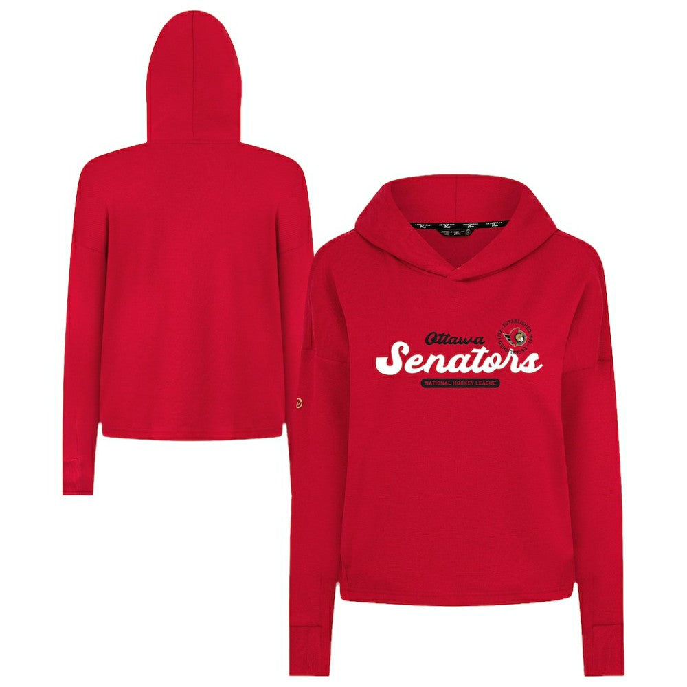 Ottawa Senators Levelwear Women's Sweet Monument Tri-Blend Cropped Pullover Hoodie -  NHL Hoodies