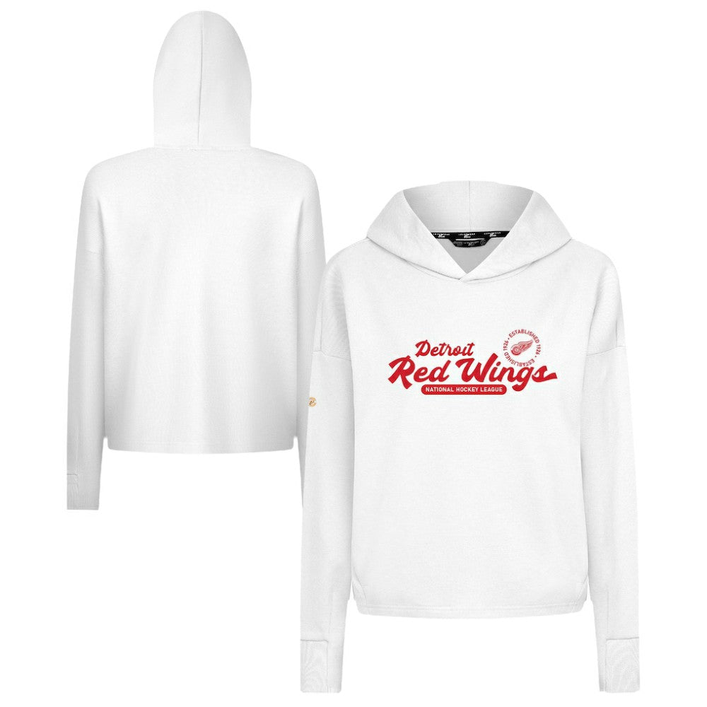 Detroit Red Wings Levelwear Women's Sweet Monument Tri-Blend Cropped Pullover Hoodie -  NHL Hoodies