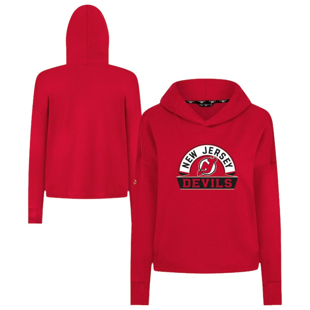 New Jersey Devils Levelwear Women's Sweet Banner Arch Tri-Blend Cropped Pullover Hoodie -  NHL Jerseys