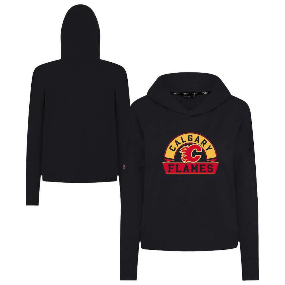 Calgary Flames Levelwear Women's Sweet Banner Arch Tri-Blend Cropped Pullover Hoodie -  NHL Hoodies