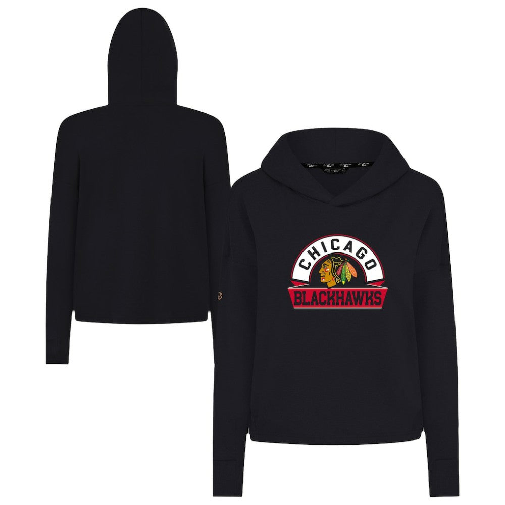 Chicago Blackhawks Levelwear Women's Sweet Banner Arch Tri-Blend Cropped Pullover Hoodie -  NHL Hoodies