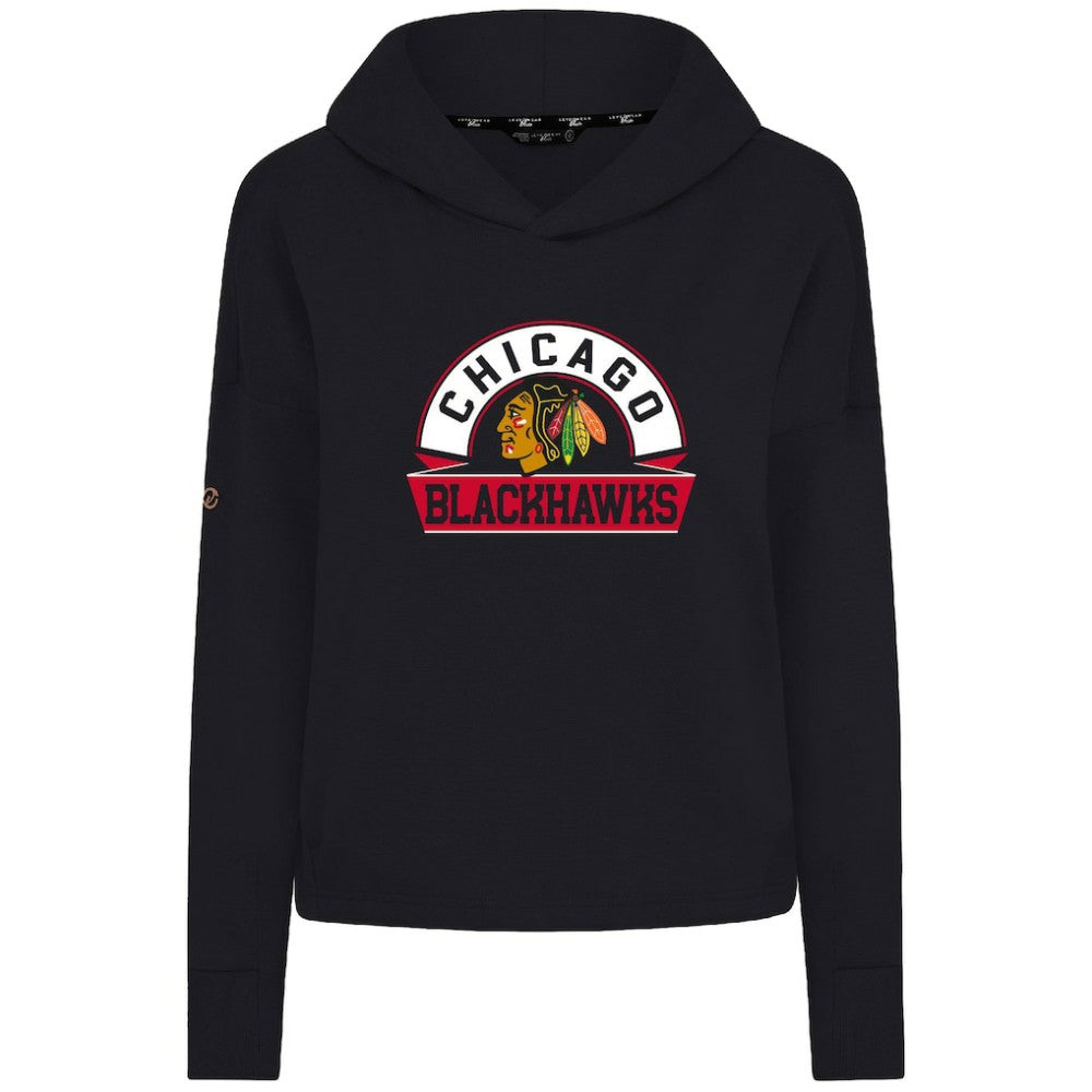Chicago Blackhawks Levelwear Women's Sweet Banner Arch Tri-Blend Cropped Pullover Hoodie -  NHL Hoodies