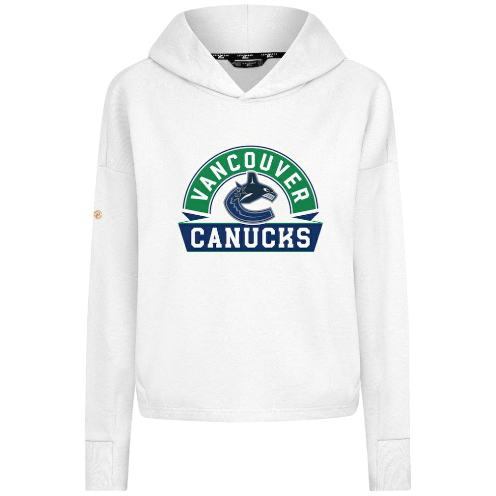 Vancouver Canucks Levelwear Women's Sweet Banner Arch Tri-Blend Cropped Pullover Hoodie -  NHL Hoodies
