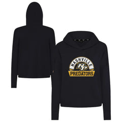 Nashville Predators Levelwear Women's Sweet Banner Arch Tri-Blend Cropped Pullover Hoodie -  NHL Hoodies