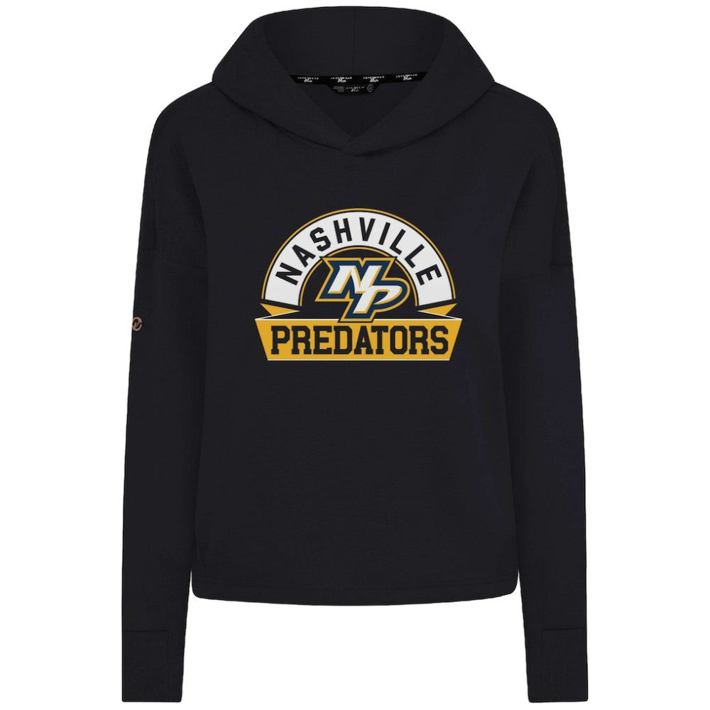 Nashville Predators Levelwear Women's Sweet Banner Arch Tri-Blend Cropped Pullover Hoodie -  NHL Hoodies